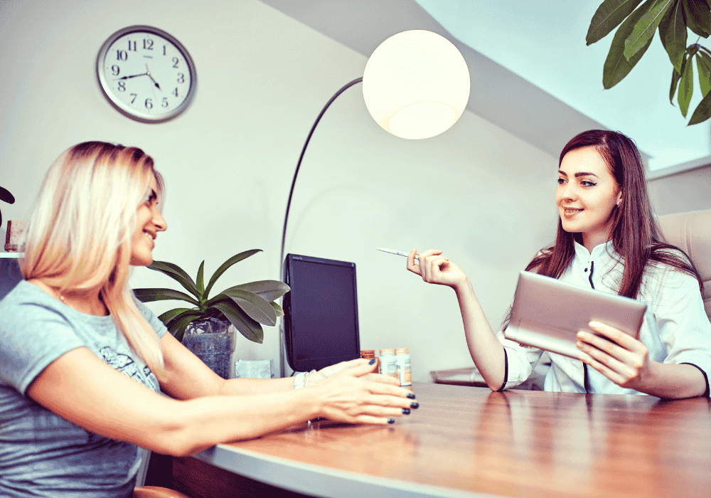 Cosmetic Consultation Between Patient and Specialist